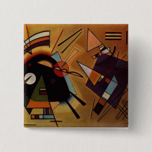 Macaron Carré 5 Cm Bouton Noir-violet de Kandinsky