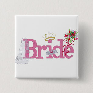 Macaron Carré 5 Cm Bouton nuptiale
