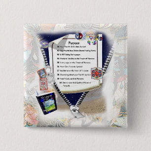 Macaron Carré 5 Cm Bouton Objectif