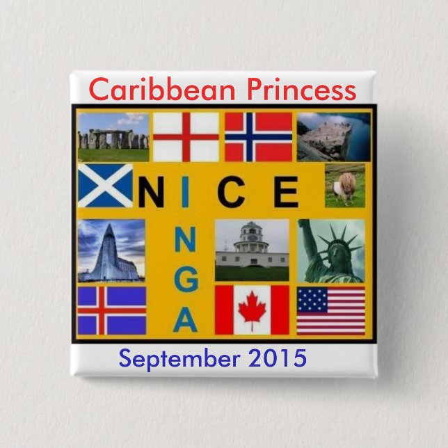 Macaron Carré 5 Cm Bouton officiel de groupe (Devant)