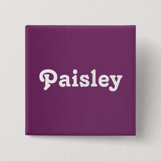 Macaron Carré 5 Cm Bouton Paisley (Devant)