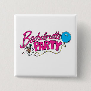 Macaron Carré 5 Cm Bouton : Partie de Bachelorette