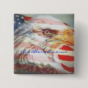 Macaron Carré 5 Cm Bouton patriotique