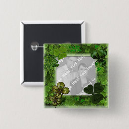 Macaron Carré 5 Cm Bouton photo de la Saint Patrick
