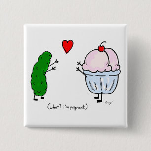 Macaron Carré 5 Cm Bouton Pickle Loves Ice Cream