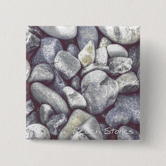 Macaron Carré 5 Cm Bouton Plage Stones