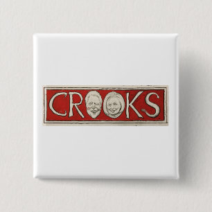 Macaron Carré 5 Cm Bouton politique de bande dessinée