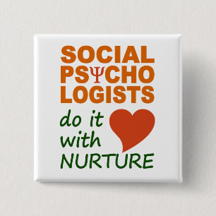 Macaron Carré 5 Cm bouton Psychologues sociaux