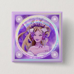 Macaron Carré 5 Cm Bouton Purple Sun Fairy