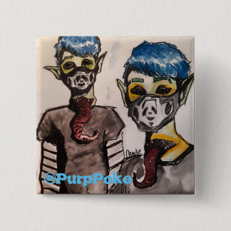 Macaron Carré 5 Cm Bouton PurpPoke