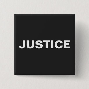 Macaron Carré 5 Cm Bouton qui dit justice