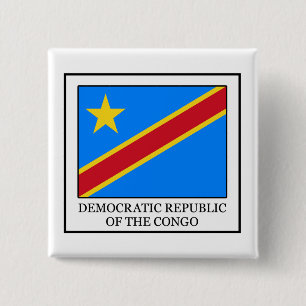 Macaron Carré 5 Cm Bouton République démocratique du Congo