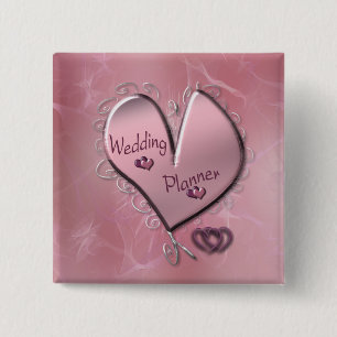 Macaron Carré 5 Cm Bouton rose de wedding planner
