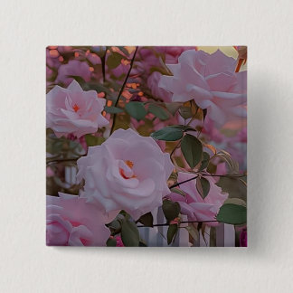 Macaron Carré 5 Cm Bouton rose féminin