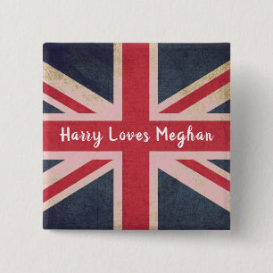 Macaron Carré 5 Cm Bouton royal de carré de mariage de Meghan