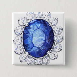 Macaron Carré 5 Cm Bouton royal de saphir de PMACarlson