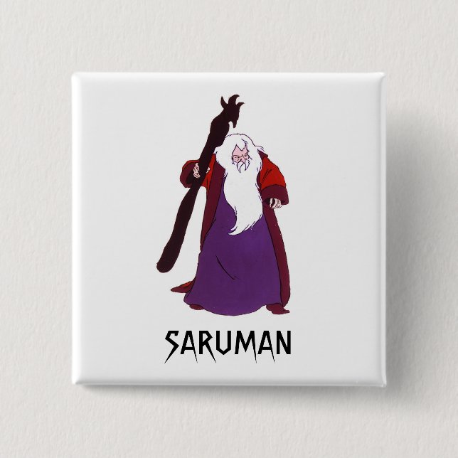 Macaron Carré 5 Cm Bouton SARUMAN(TM) (Devant)
