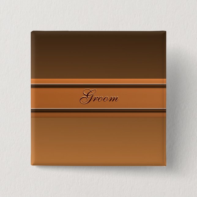 Macaron Carré 5 Cm Bouton solide Fleurs d'automne de la pièce (Devant)