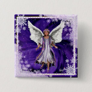 Macaron Carré 5 Cm Bouton Soul violet