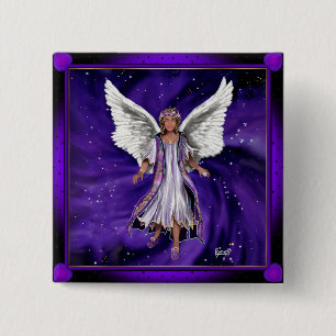 Macaron Carré 5 Cm Bouton Soul violet