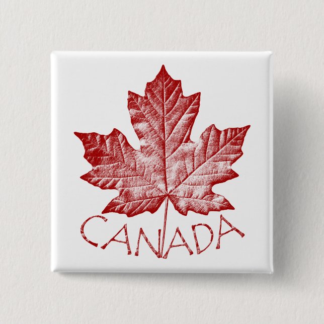 Macaron Carré 5 Cm Bouton souvenir Canada Cool Boutons Canada Cadeaux (Devant)