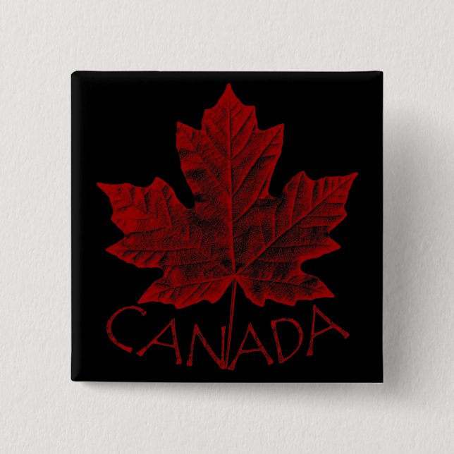 Macaron Carré 5 Cm Bouton souvenir du Canada Boutons Cool Canada Cade (Devant)