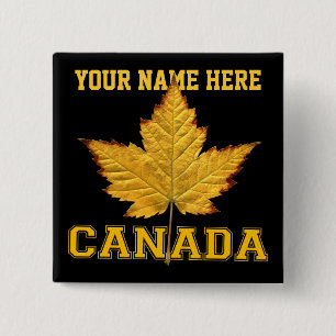 Macaron Carré 5 Cm Bouton souvenir du Canada Varsity Boutons du Canad