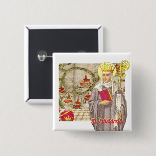 Macaron Carré 5 Cm Bouton St. Etheldreda (Audrey) (P 003)