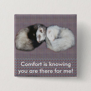 Macaron Carré 5 Cm Bouton Sweet Dreams Ferrets