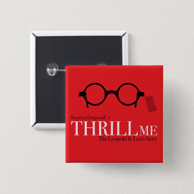 Macaron Carré 5 Cm Bouton THRILL ME (Devant & derrière)