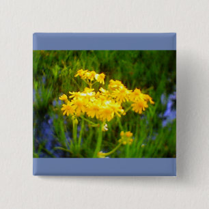 Macaron Carré 5 Cm Bouton tournesol