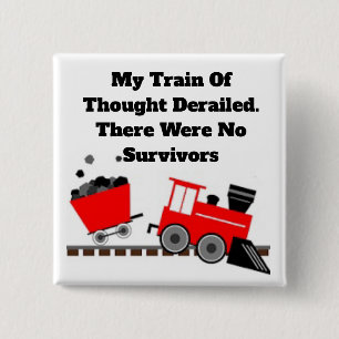 Macaron Carré 5 Cm Bouton Train of Thought