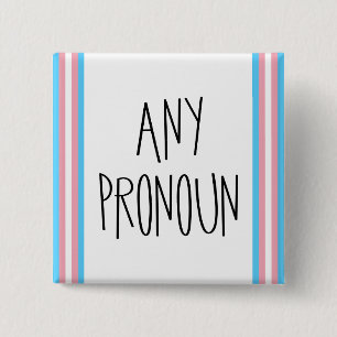 Macaron Carré 5 Cm Bouton Transgenre Pronoun