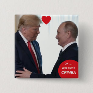 Macaron Carré 5 Cm Bouton Trump & Poutine