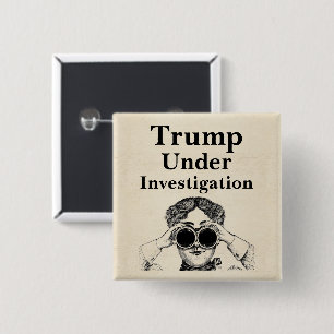 Macaron Carré 5 Cm Bouton Trump sous enquête