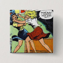 Bouton vintage de Catfight