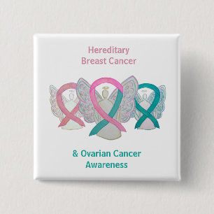 Macaron Carré 5 Cm Boutons d'angle héréditaires pour le cancer du s