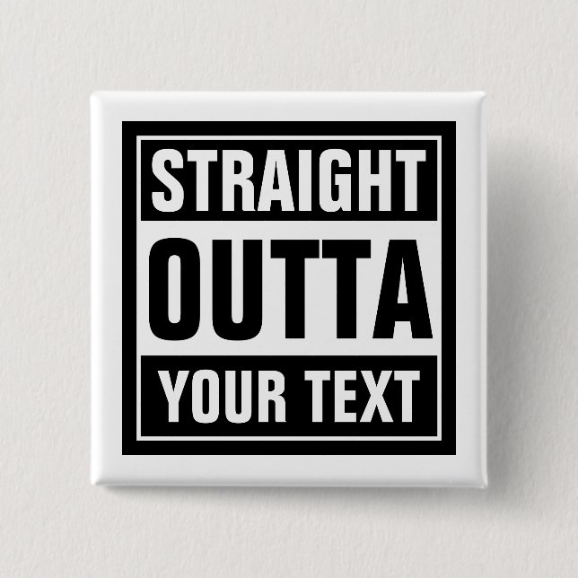 Macaron Carré 5 Cm Boutons d'appui carré DROIT PERSONNALISÉS (Devant)