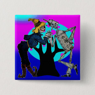 Macaron Carré 5 Cm Boutons de l'arbre néon