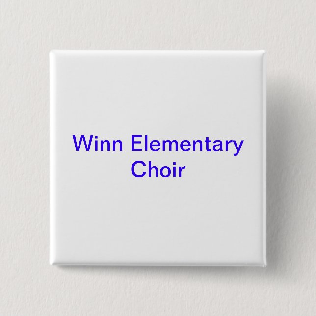 Macaron Carré 5 Cm Boutons d'école (Devant)