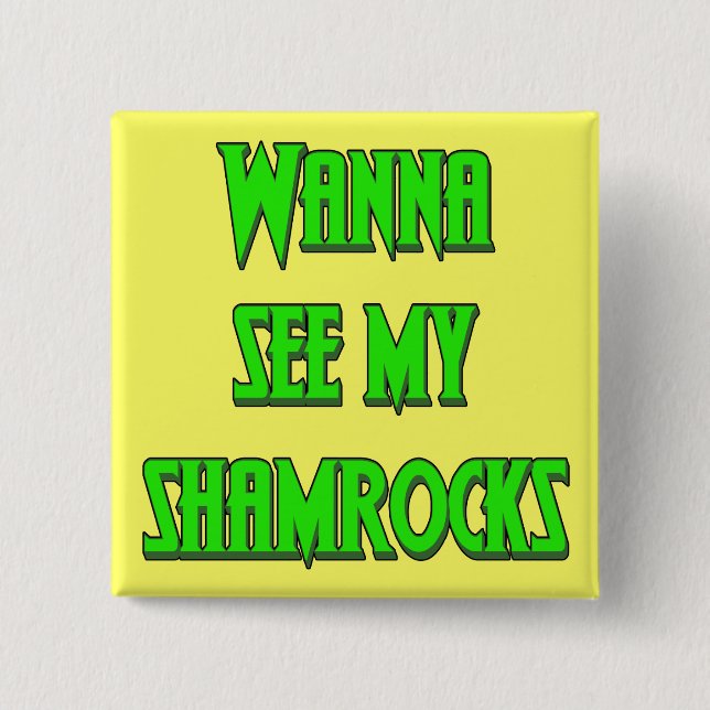 Macaron Carré 5 Cm Boutons d'Irlandais du jour de St Patrick (Devant)