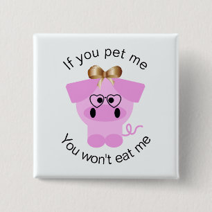 Macaron Carré 5 Cm Boutons Droits des animaux