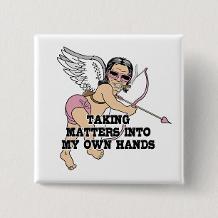 Macaron Carré 5 Cm Boutons humoristiques