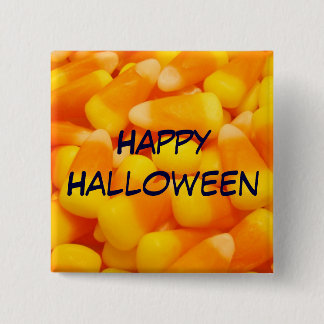 Macaron Carré 5 Cm Boutons Joyeux Halloween bouton Maïs sucré