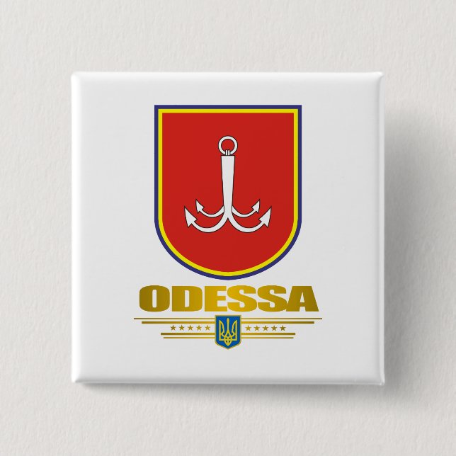 Macaron Carré 5 Cm Boutons "Odessa COA" (Devant)