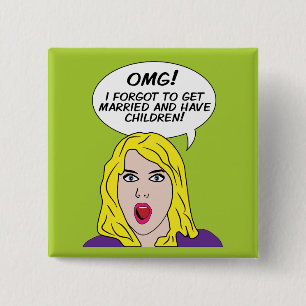 Macaron Carré 5 Cm Boutons RETRO COMICS