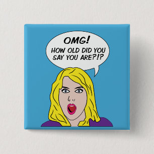 Macaron Carré 5 Cm Boutons RETRO COMICS