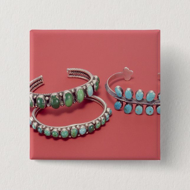 Macaron Carré 5 Cm Bracelets de Navajo (Devant)