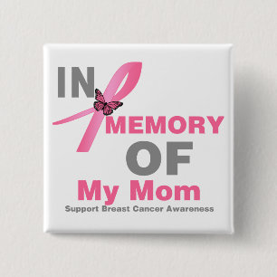 Macaron Carré 5 Cm Breast Cancer In Memory of My Mom