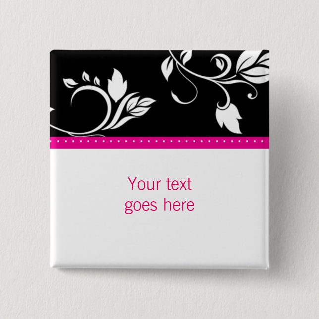 Macaron Carré 5 Cm Broche faite sur commande/goupille de 311 remous à (Devant)